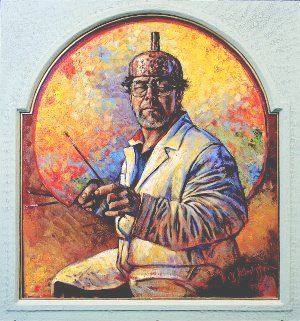Painting titled "Self portrait (Inne…" by Fritz Jakobsson, Original Art,