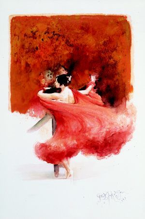 Painting titled "Tango" by Fritz Jakobsson, Original Artwork