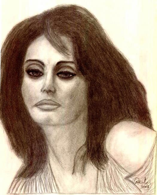 Dibujo titulada "Sophia Loren" por Frixo666, Obra de arte original