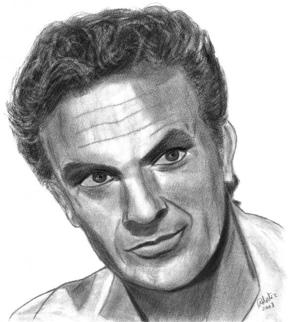 Drawing titled "Robert Stack" by Frixo666, Original Artwork