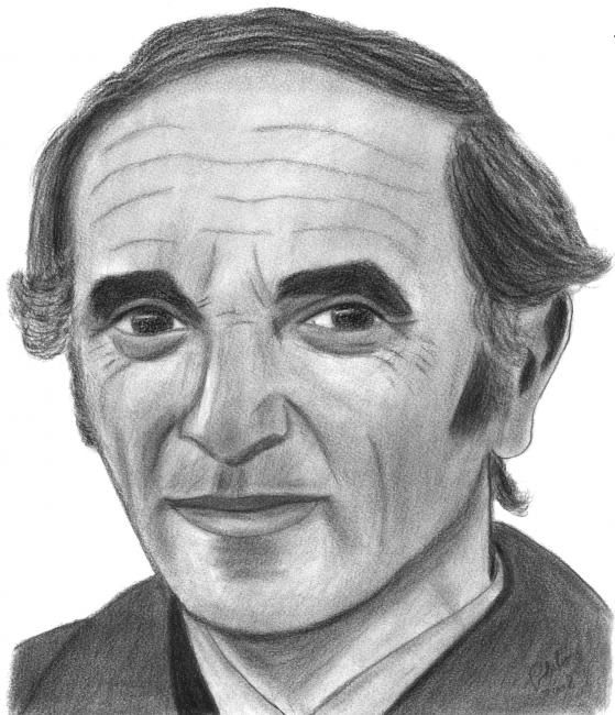 Dibujo titulada "Charles Aznavour" por Frixo666, Obra de arte original