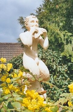 Sculpture titled "Faune" by Gilbert Frizon, Original Artwork, Stone