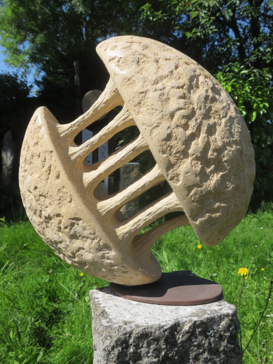 Sculpture intitulée "Ex-tension IIC 98" par Gilbert Frizon, Œuvre d'art originale, Pierre