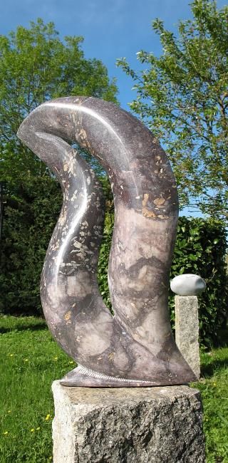 Γλυπτική με τίτλο "Ondine" από Gilbert Frizon, Αυθεντικά έργα τέχνης, Πέτρα