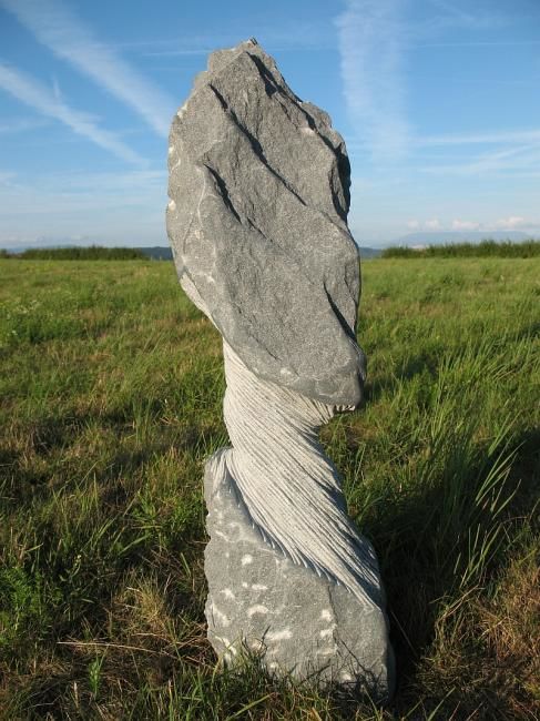 Sculpture titled "Ex-tension XX" by Gilbert Frizon, Original Artwork, Stone