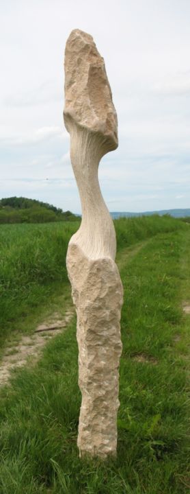 Sculpture titled "Ex-tension-XXIX" by Gilbert Frizon, Original Artwork, Stone
