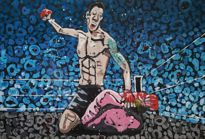 Pittura intitolato "punch" da Frob, Opera d'arte originale, Acrilico