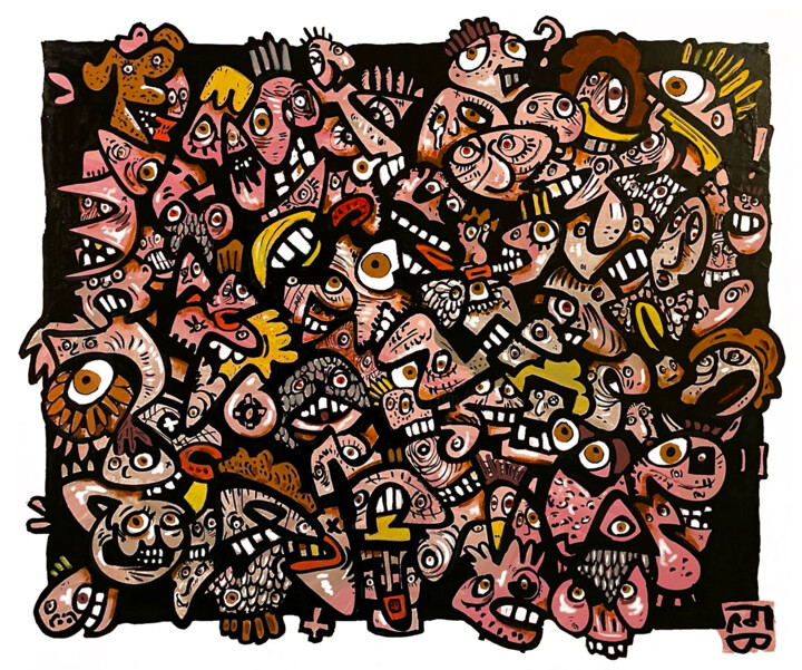 Peinture intitulée "panari" par Frob, Œuvre d'art originale, Acrylique Monté sur Châssis en bois