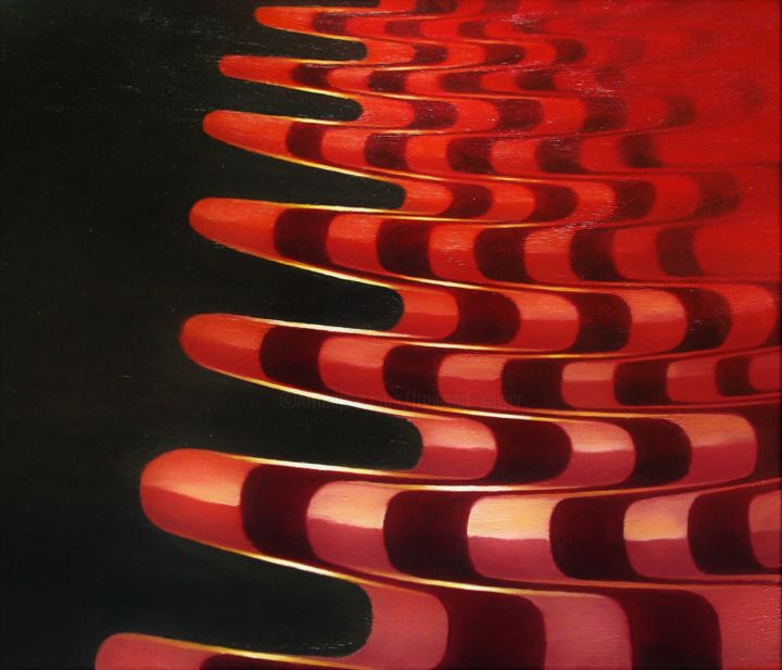 Картина под названием "Vibrations" - Xavier Froissart, Подлинное произведение искусства, Масло