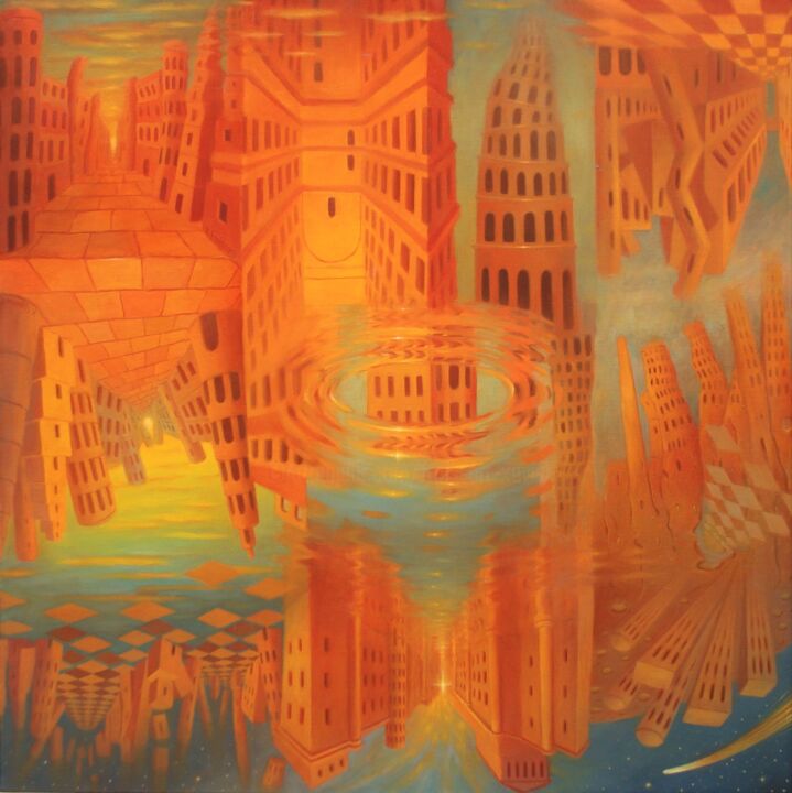 Pintura titulada "Métamorphoses" por Xavier Froissart, Obra de arte original, Oleo