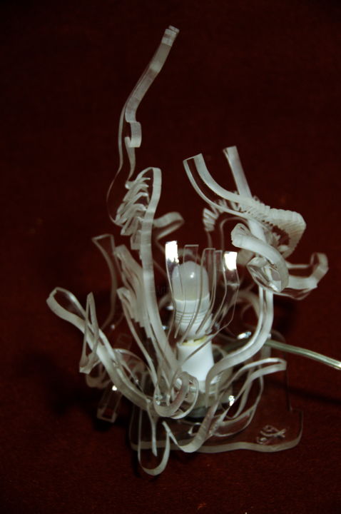 Sculpture intitulée "lampe-tourbillon.jpg" par Fruxyo, Œuvre d'art originale