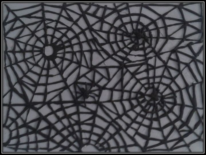 Sculpture titled "spider net" by Stoca, Original Art,