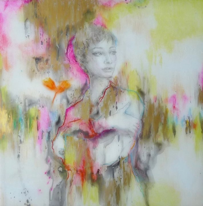 Painting titled "Dans l'avenir" by Helene Fuhs, Original Artwork