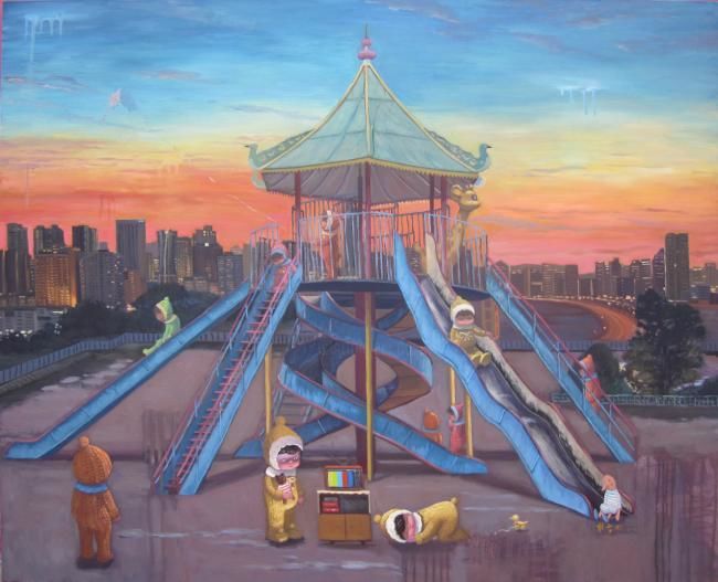 绘画 标题为“童年的回忆系列二” 由复克超人 韩, 原创艺术品
