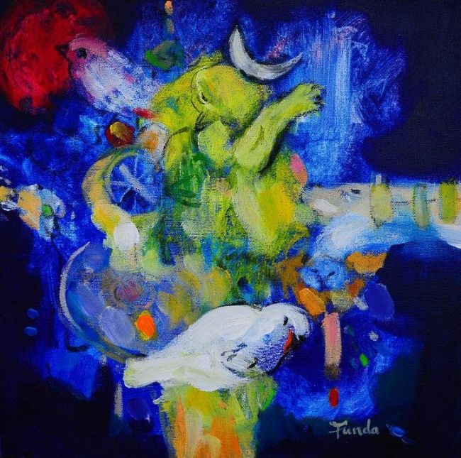 Peinture intitulée "....." par Funda İYce Tuncel, Œuvre d'art originale