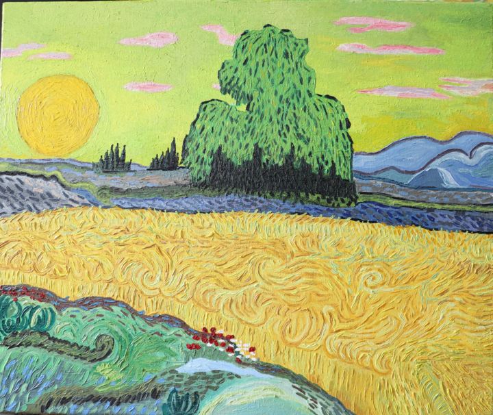 Painting titled "Lengfeld - Van Gogh…" by Robin Funk, Original Artwork, Oil