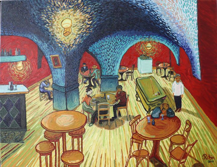 Painting titled "Cubiculum Van Gogh…" by Robin Funk, Original Artwork, Oil