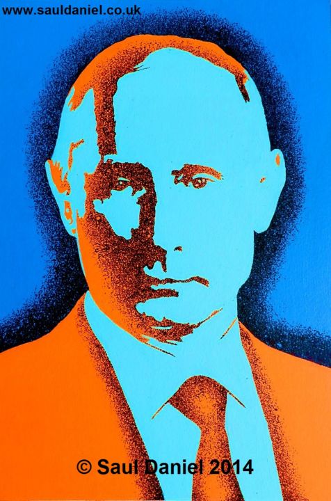 Painting titled "Putin's psychedelic…" by Saul Daniel, Original Artwork, Acrylic