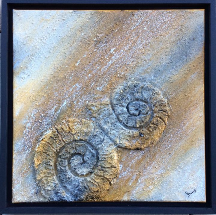 Schilderij getiteld "AMMONITE 2" door Georgette Boesch, Origineel Kunstwerk, Acryl