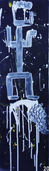 Peinture intitulée "Larmes étoilées" par G.Nouveau, Œuvre d'art originale, Acrylique