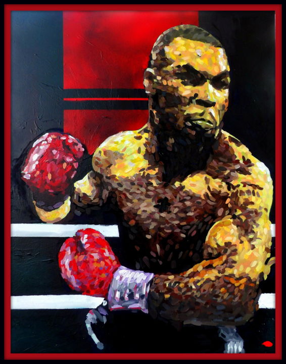 Painting titled "''The boxer''" by Sigma, Original Artwork, Watercolor