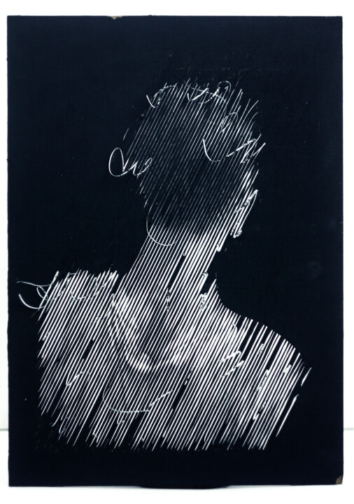 Collagen mit dem Titel "Marie" von G Teisseyre, Original-Kunstwerk, Papier