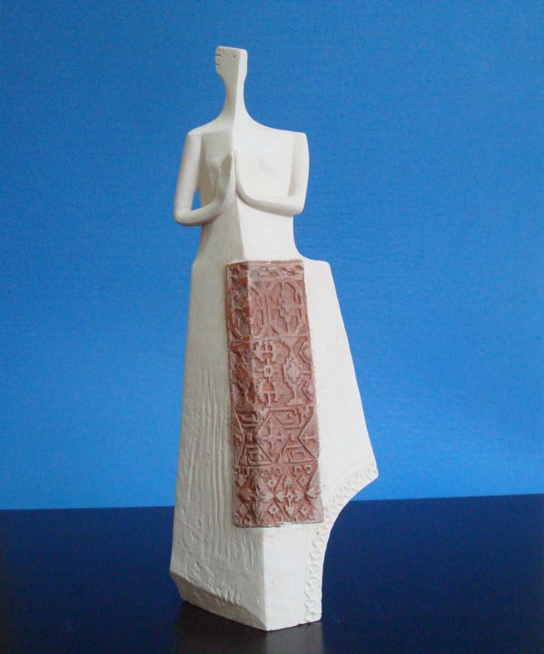 Sculpture titled "prière" by Arshak Van Grig, Original Artwork, Ceramics