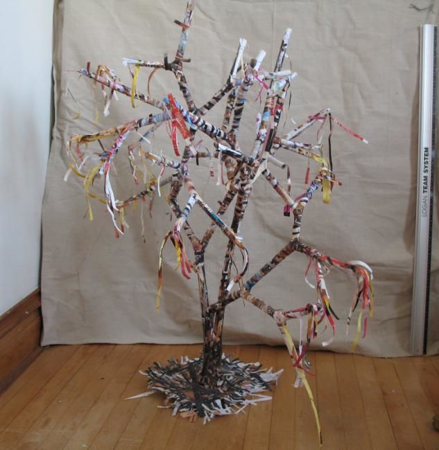 Sculpture titled "Frankentree" by Gabriel Patti, Original Art,