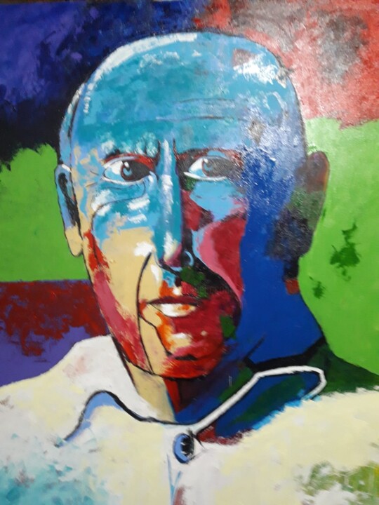 Painting titled "Picasso" by Gabriel Angel Jimenez Lopez Lopez, Original Artwork, Acrylic