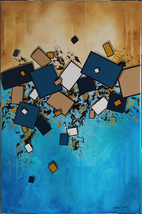Peinture intitulée "Rush" par Gabriel Bunel, Œuvre d'art originale, Acrylique