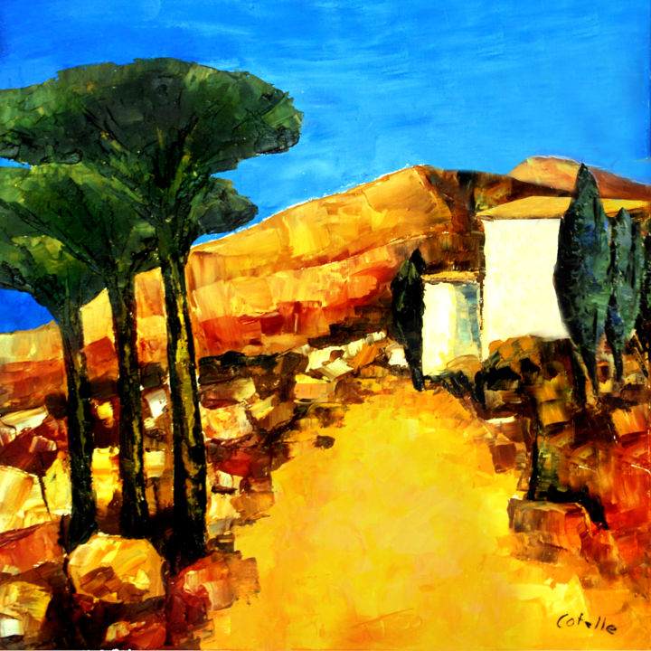 绘画 标题为“sous le soleil” 由Gabriel Cotelle, 原创艺术品, 油