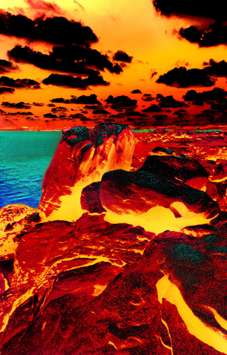 Digital Arts titled "Volcanique" by Gabriel Cotelle, Original Artwork, 2D Digital Work