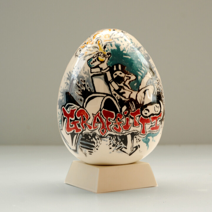 Rzeźba zatytułowany „Egg collection - Gr…” autorstwa Gabriel Cristian Matei, Oryginalna praca, Ceramika
