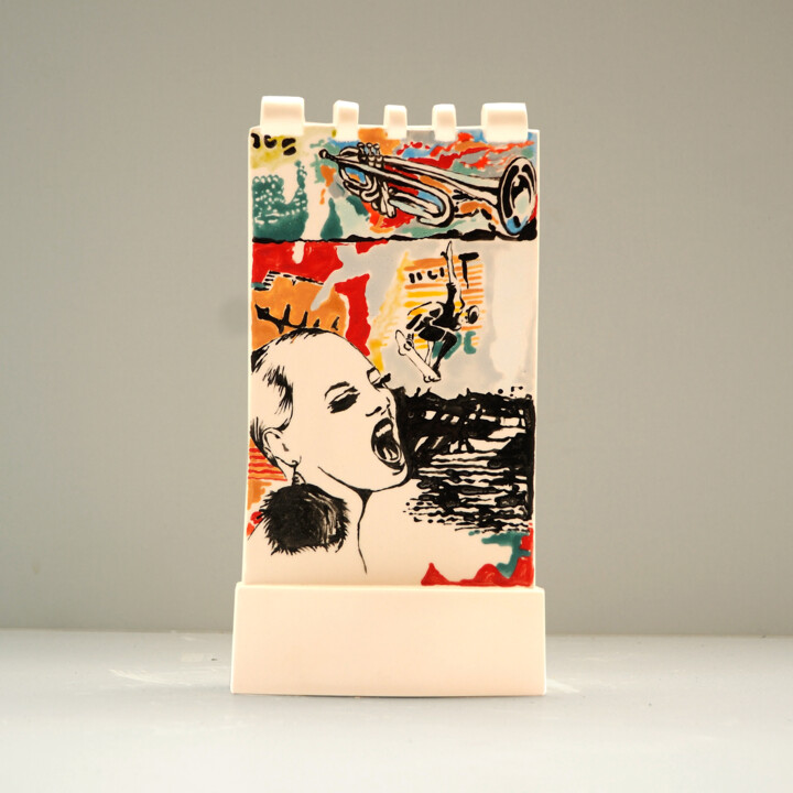 Escultura titulada "Paper jam Collectio…" por Gabriel Cristian Matei, Obra de arte original, Cerámica