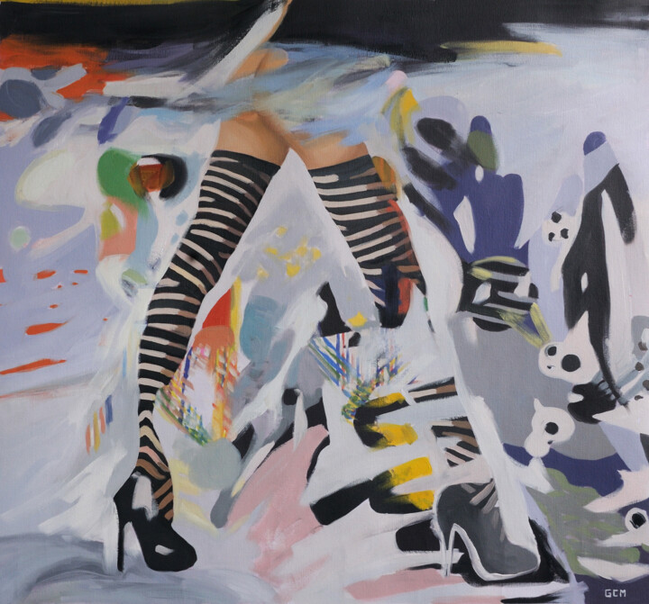 Ζωγραφική με τίτλο "The catwalk" από Gabriel Cristian Matei, Αυθεντικά έργα τέχνης, Λάδι