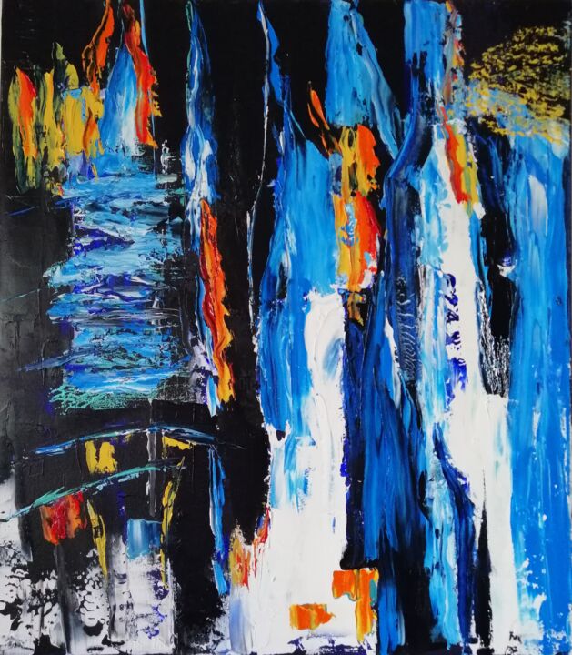 Картина под названием "champ de mer" - Gabriel Peltier, Подлинное произведение искусства, Масло