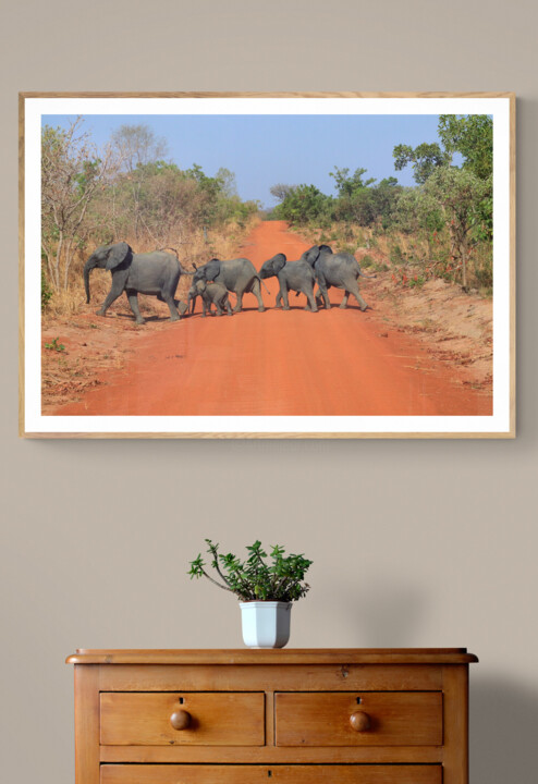 Photography titled "Elefantes Burkina F…" by Gabriel Sarabando, Original Artwork, Non Manipulated Photography