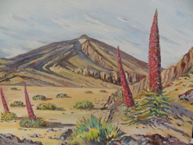 Painting titled "Teide desde Ucanca" by Gabriel Jorge Solé, Original Artwork