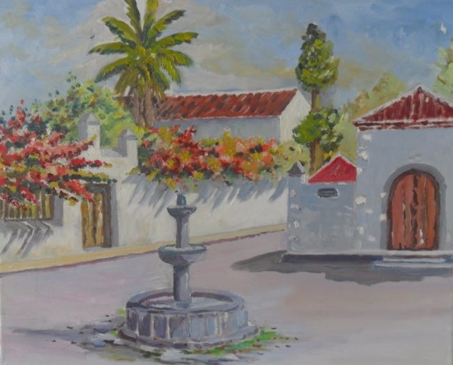 Painting titled "Barrio de San Franc…" by Gabriel Jorge Solé, Original Artwork