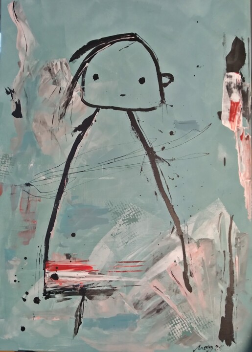 Картина под названием "Mé mini" - Gabriela Nogová, Подлинное произведение искусства, Акрил