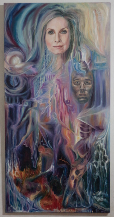 Painting titled "Posesión mutua de l…" by Gabriela Sandra Ruetsch, Original Artwork, Oil