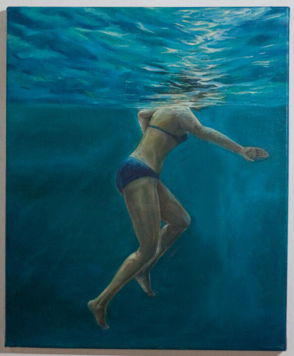Картина под названием "Descanso" - Gabriela Sandra Ruetsch, Подлинное произведение искусства, Масло
