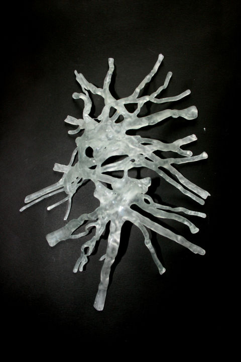 Sculpture titled "Space creatures" by Gabriela Velea, Original Artwork, Glass