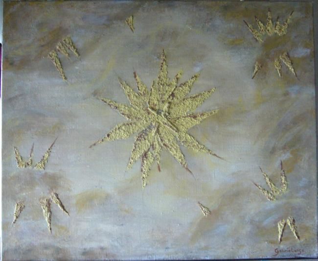 Painting titled "Cristal des sables" by Gabrielange, Original Artwork