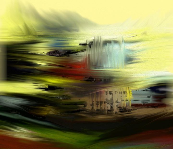 Arte digitale intitolato "paysage 5" da Gabriela Simut, Opera d'arte originale