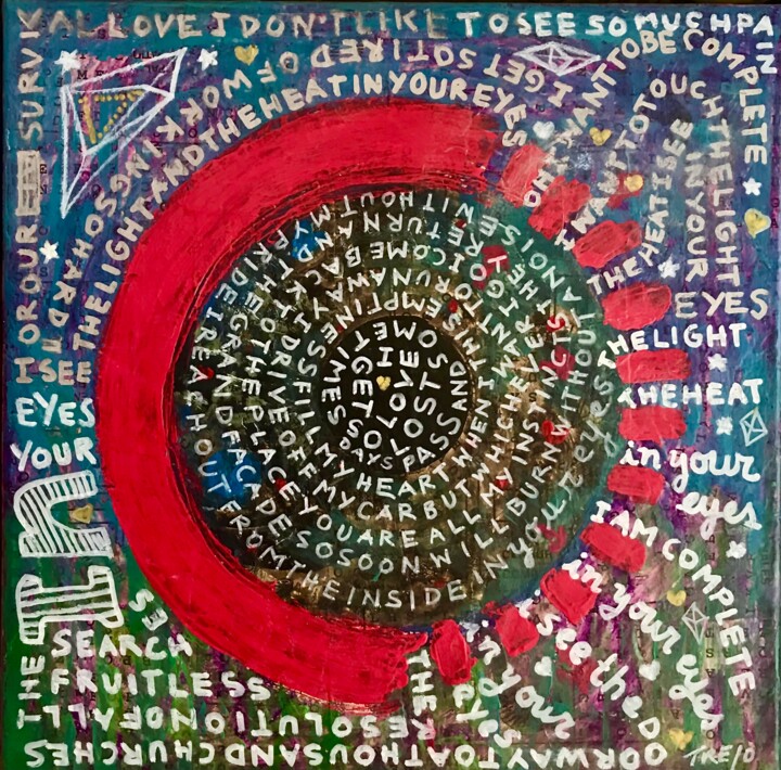 Pintura titulada "In your Eyes" por Gabriela Trejo, Obra de arte original, Acrílico Montado en Bastidor de camilla de madera