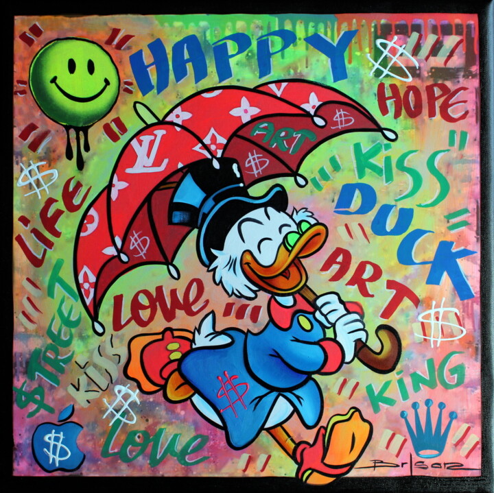 Pintura intitulada "Mr. Duck" por Sagee, Obras de arte originais, Acrílico