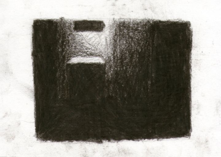 Dessin intitulée "Interior #21" par Gabriel Figueiredo, Œuvre d'art originale, Fusain