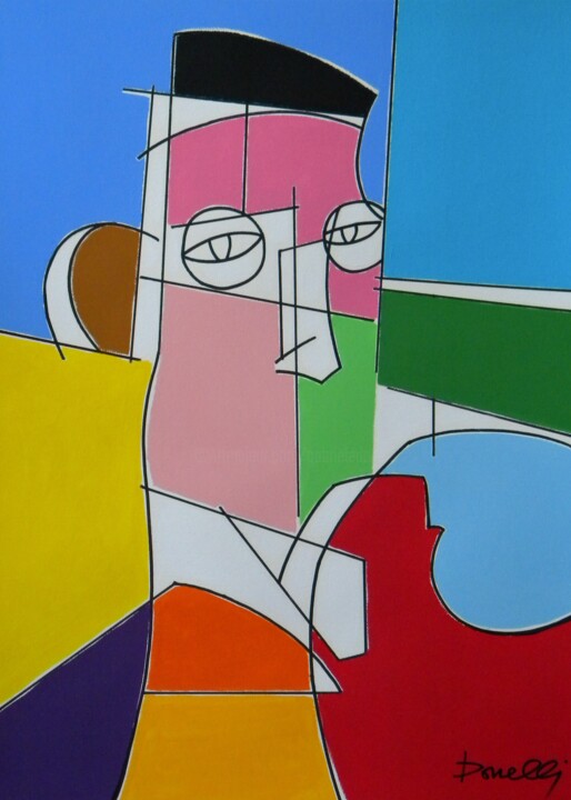 Painting titled "Le poète" by Gabriele Donelli, Original Artwork, Acrylic