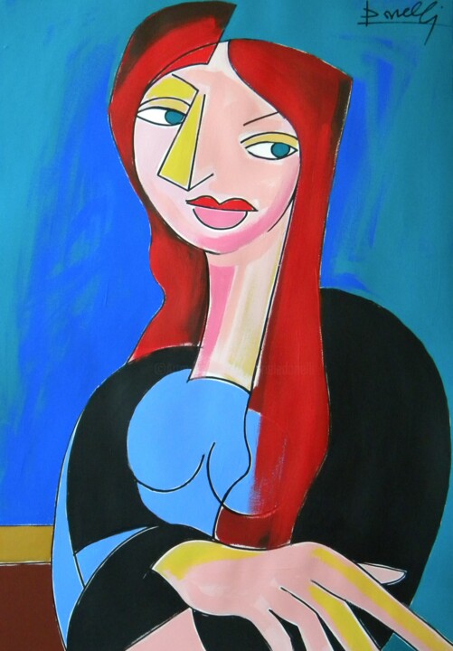 "Portrait vum Jeanne…" başlıklı Tablo Gabriele Donelli tarafından, Orijinal sanat, Akrilik